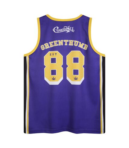 Amplified Mens Greenthumb Cypress Hill Basketball Jersey (Purple) - UTGD1003