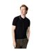 Mens knitted pointelle polo shirt black Burton