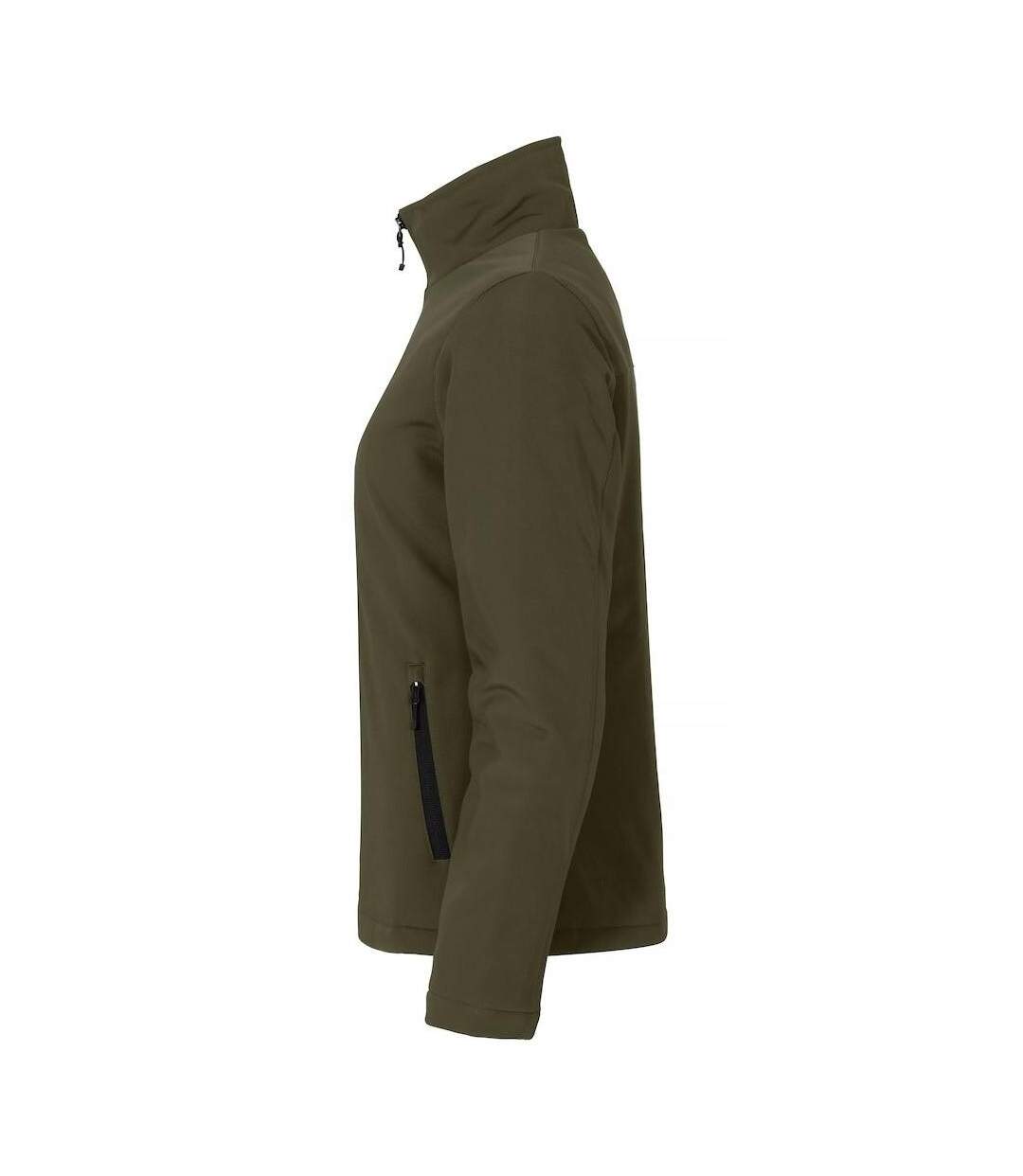 Doudoune Softshell Femme Vert Kaki Clique-3