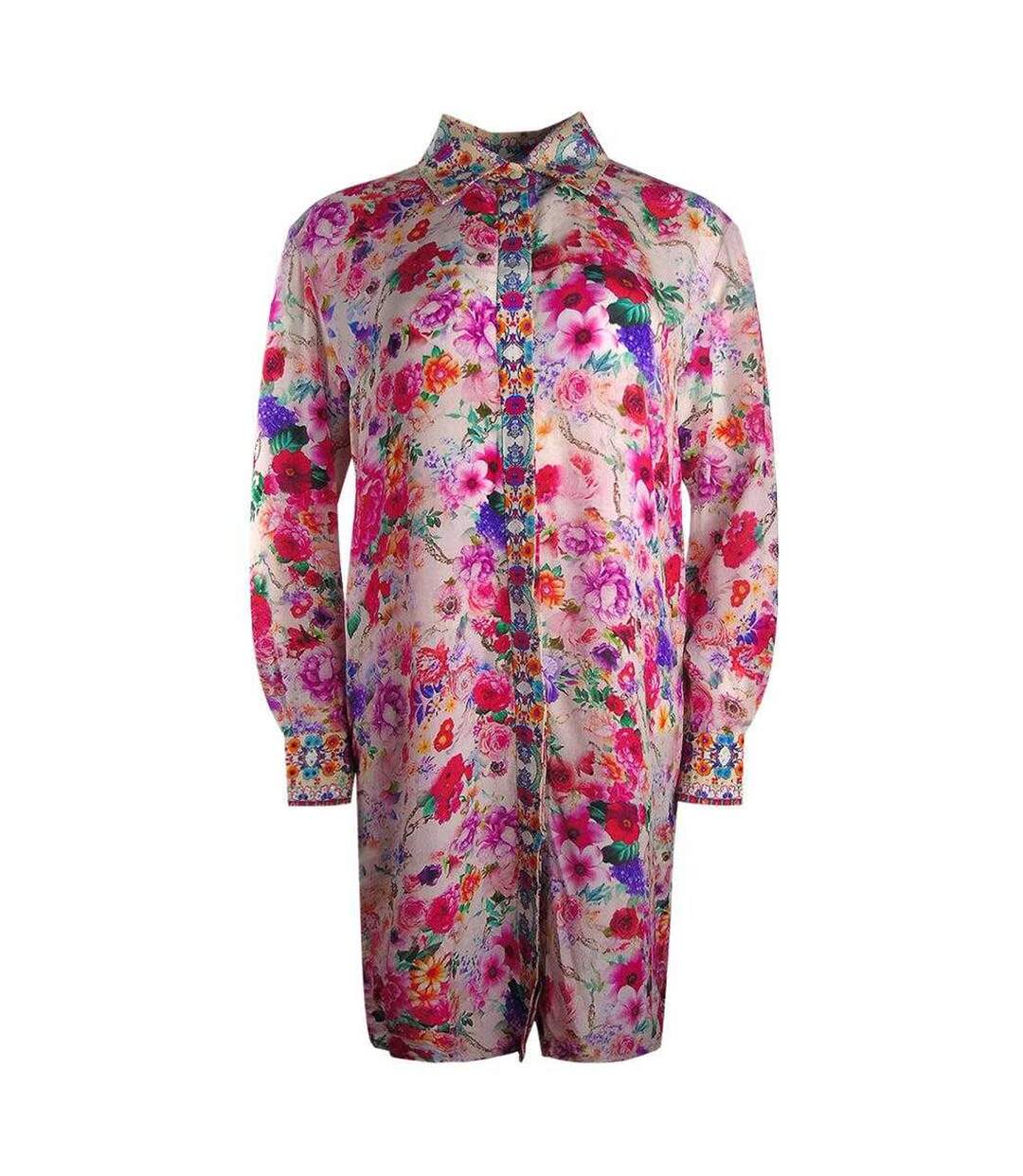 Womens/ladies Rosetto Gardenia Shirt Dress Multicoloured Inoa-1