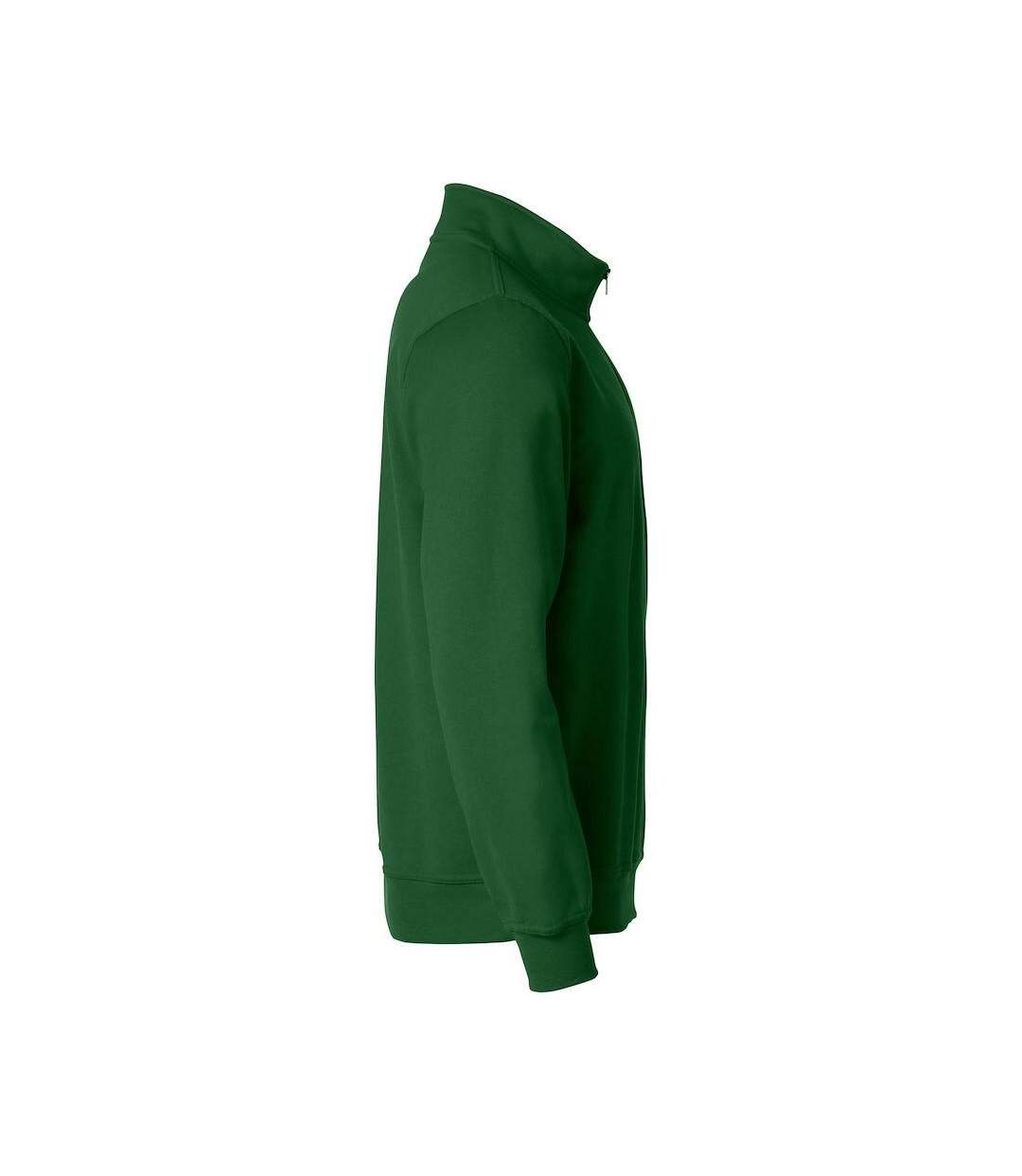 Unisex Adult Basic Half Zip Sweatshirt Bottle Green Clique-4