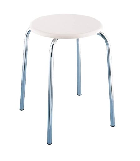 Tabouret pour salle de bain - Blanc