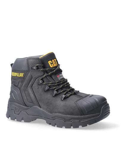Caterpillar Mens Everett S3 Grain Leather Safety Boots (Black) - UTFS9135
