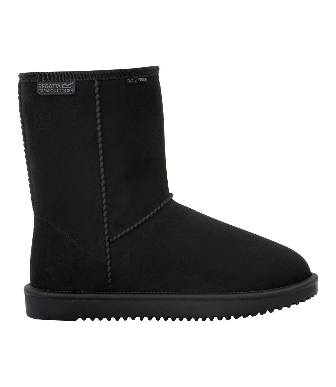 Womens/ladies Risely Waterproof Faux Fur Lined Winter Boots Black Regatta-3
