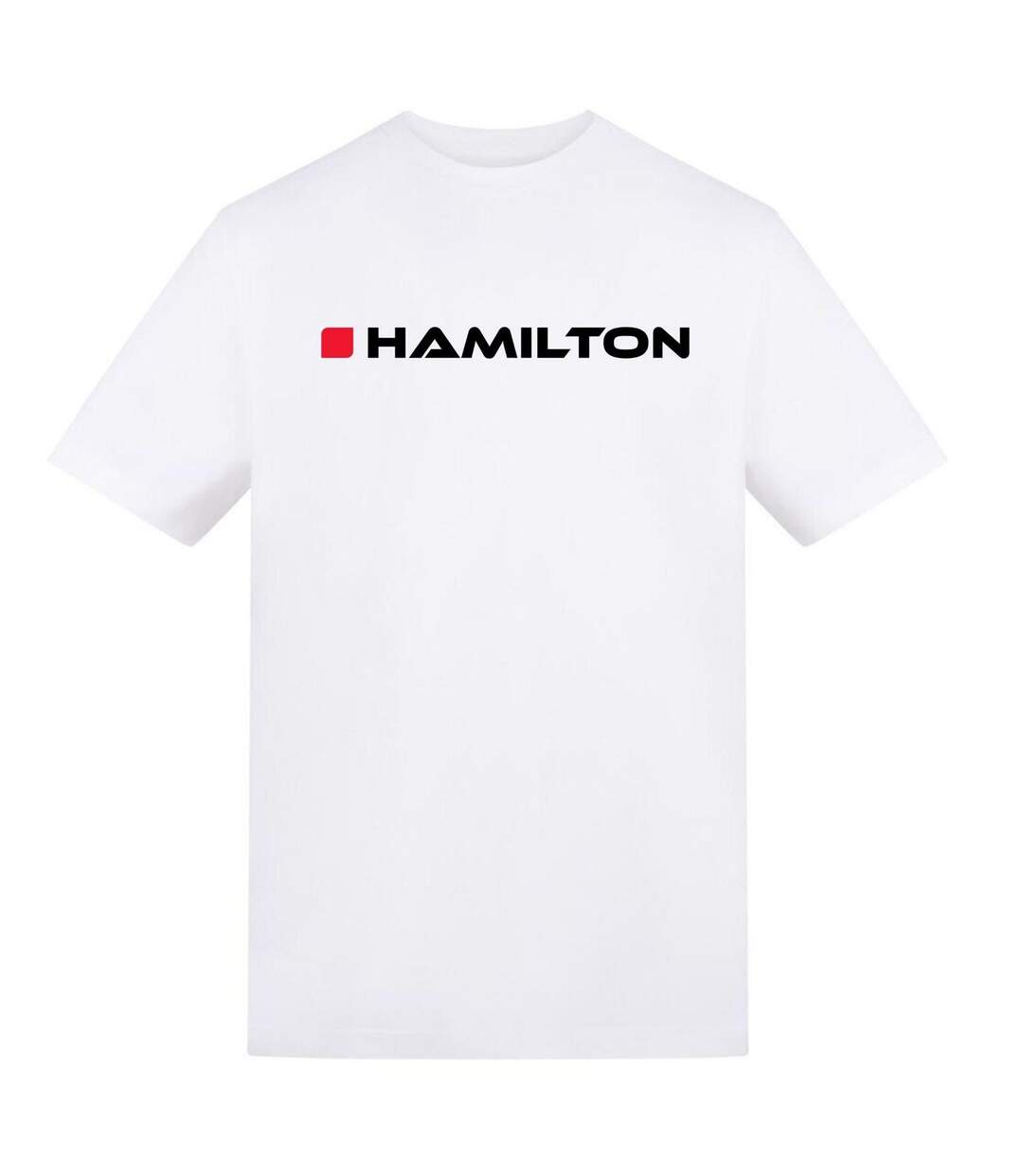 T-shirt Motif/style Formule 1  Homme Blanc Hamilton-1