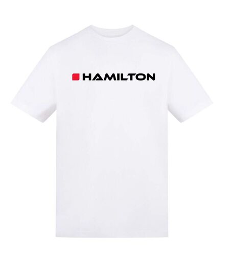 T-shirt Motif/style Formule 1  Homme Blanc Hamilton
