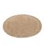 Tapis Rond à Franges Bohemia 150cm Beige Foncé-1