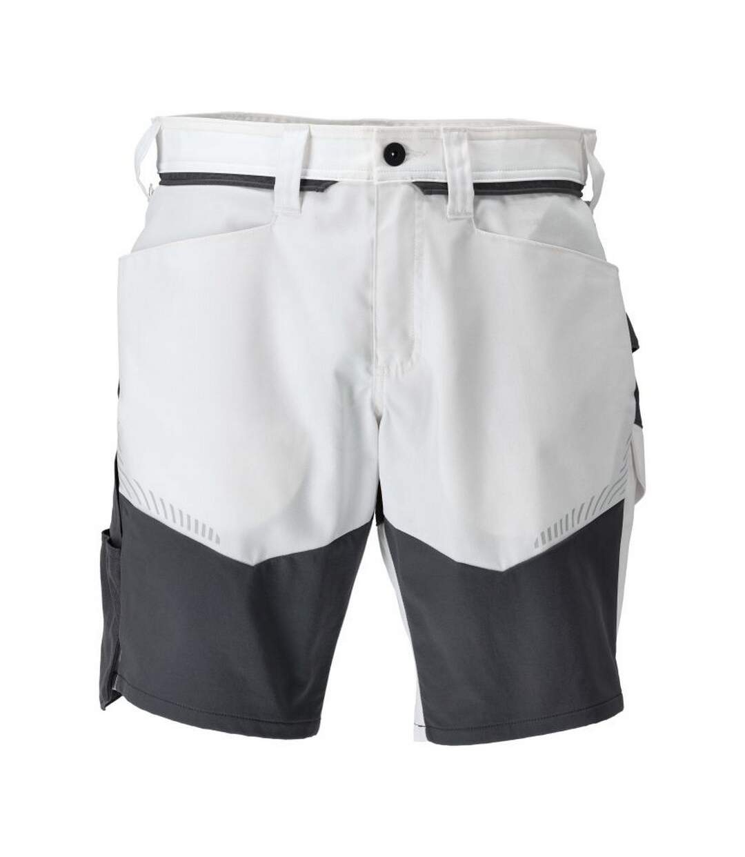 Mens Customised Work Shorts White Stone Grey Mascot-1