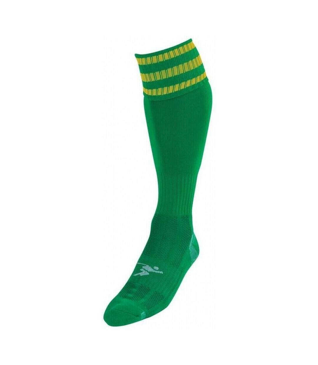 Chaussettes de football pro adulte vert / doré Precision