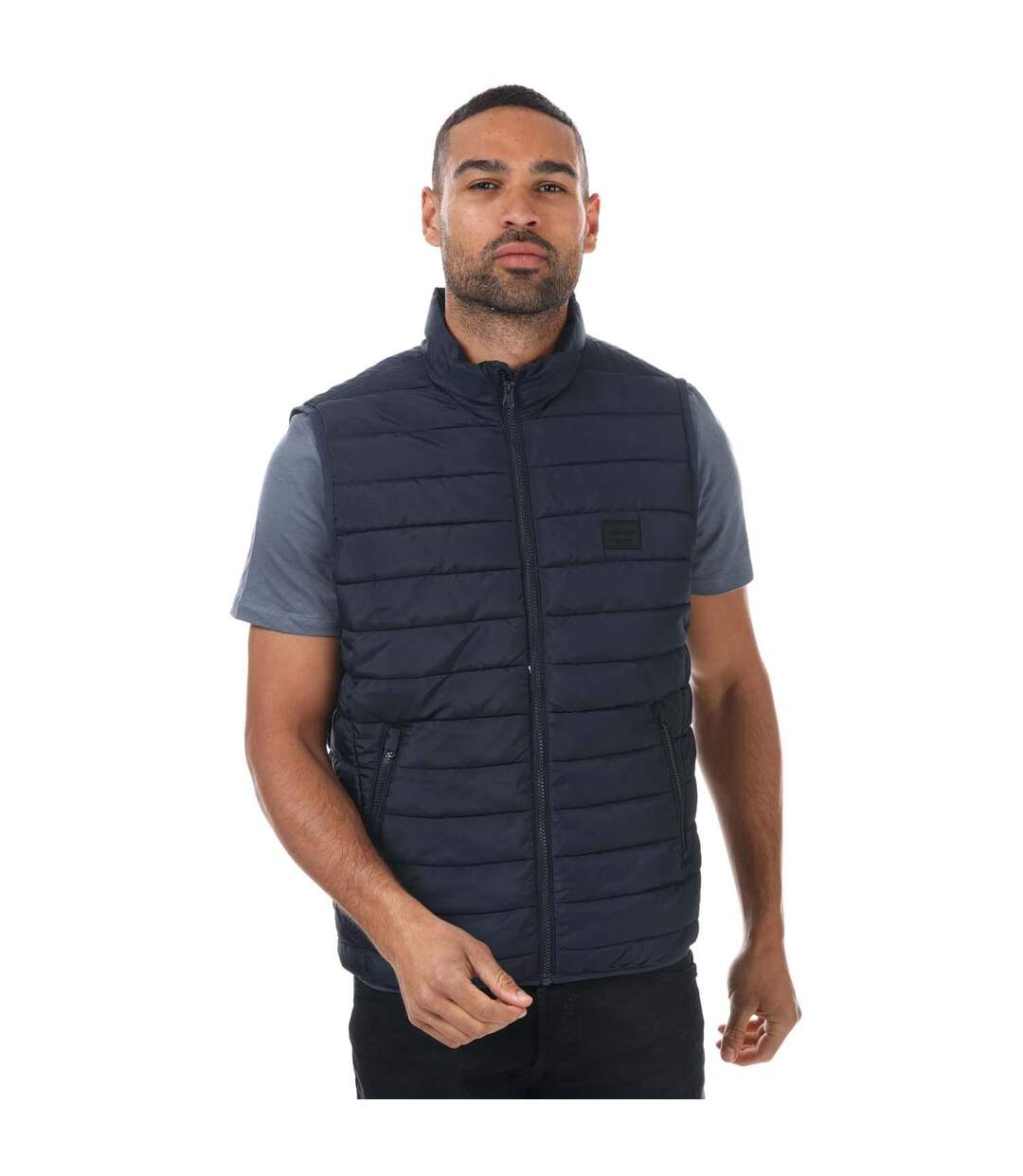 Mens Wing Gilet Navy Jack And Jones-1