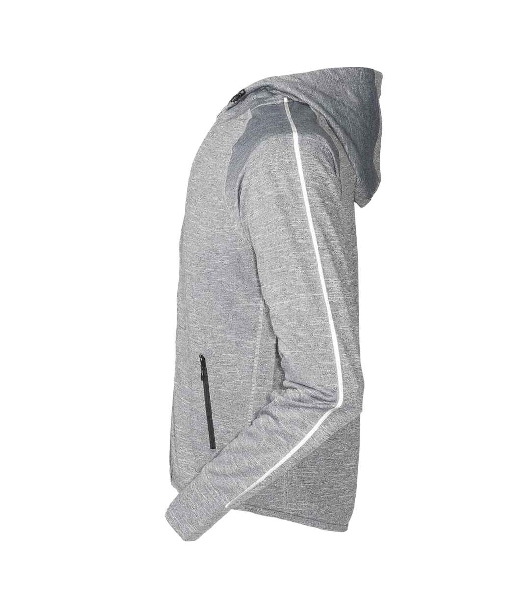 Womens/ladies lightweight running hoodie grey marl Tombo