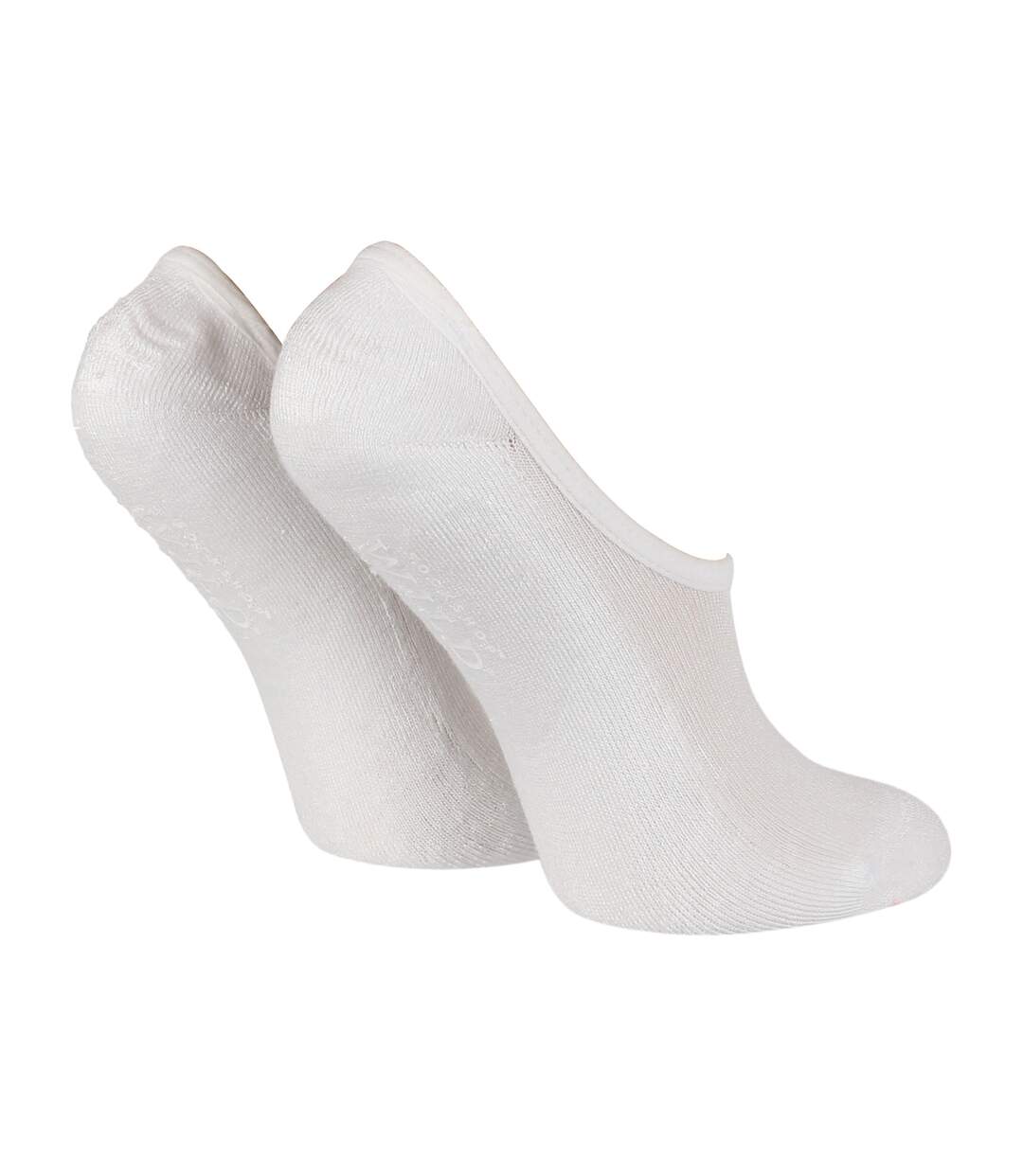 2 Pack Ladies Bamboo No Show Socks | Novelty Cushioned Socks with Heel Grip-1