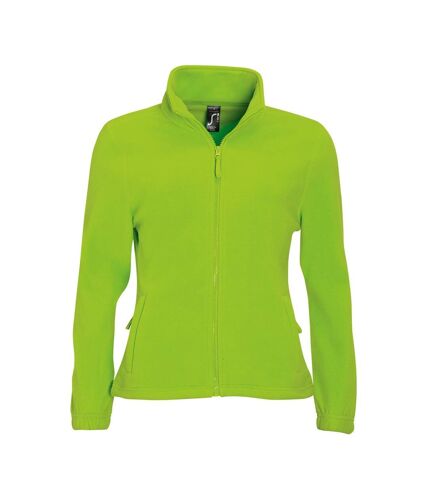 SOLS Womens/Ladies North Full Zip Fleece Jacket (Lime)