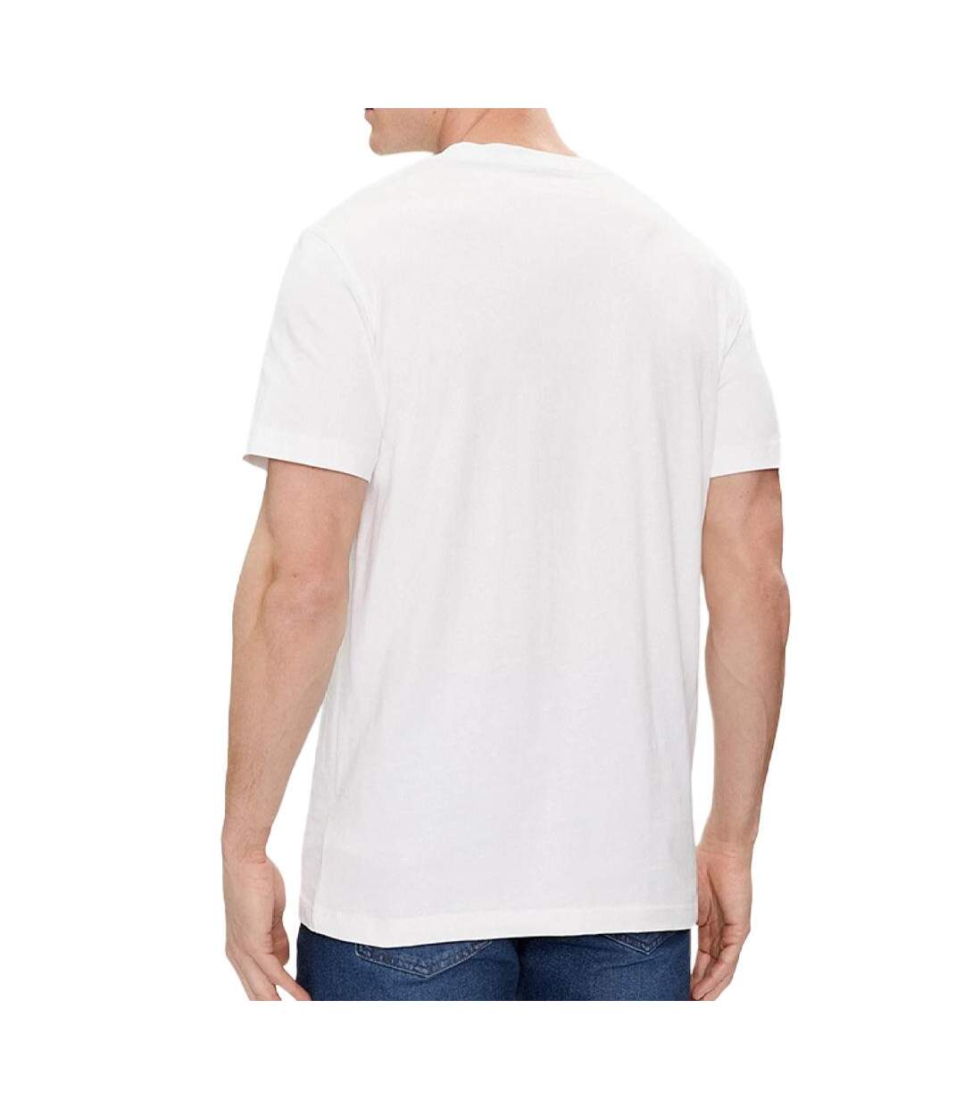 T-shirt Blanc/Noir Homme Calvin Klein Jeans Disrupted - XS-2