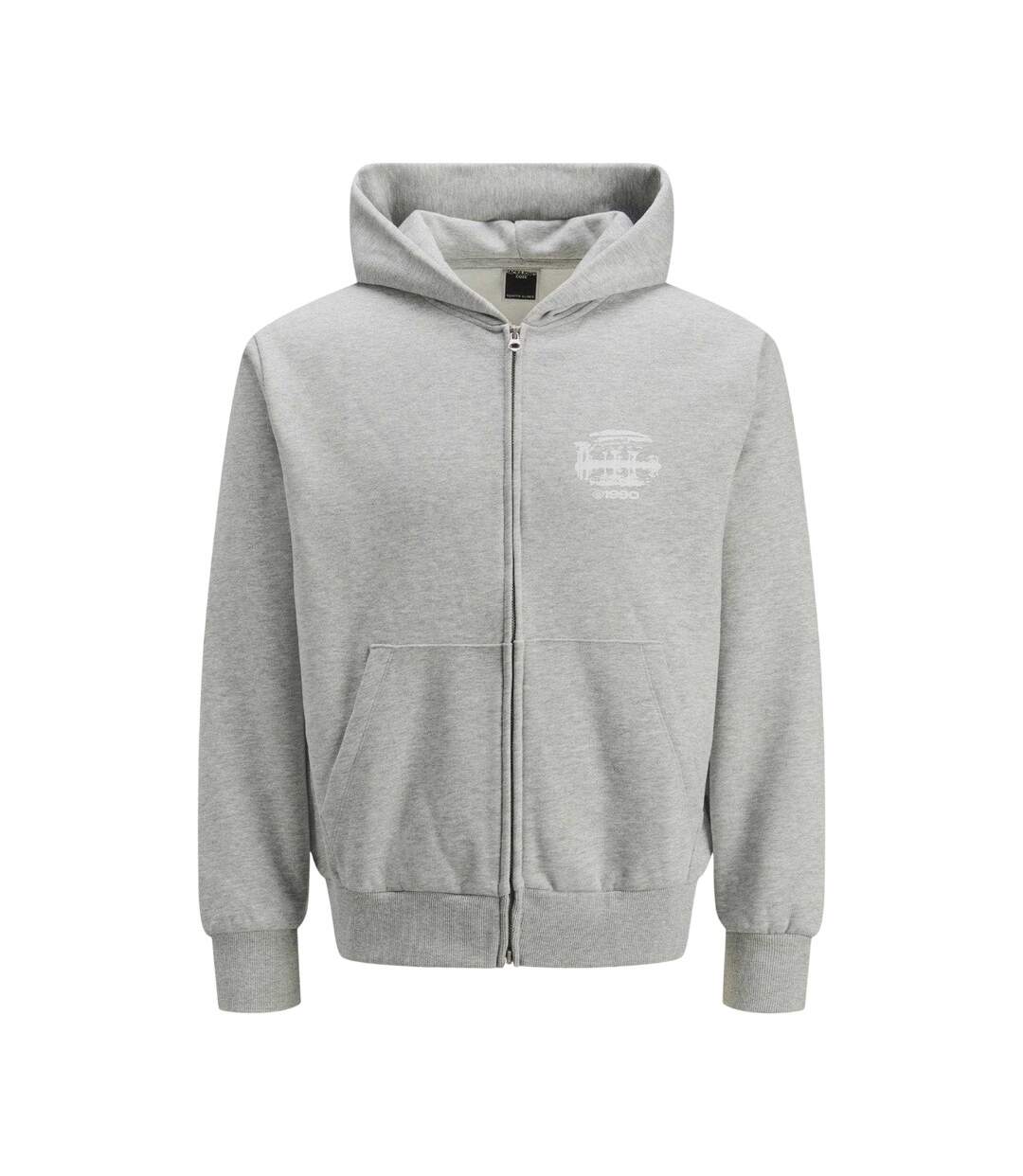 Sweat À Capuche Prime Homme Gris Jack And Jones-1