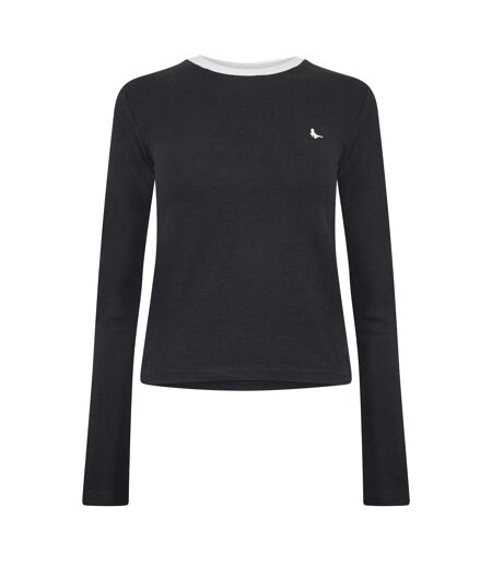 T-shirt Manches Longues Trinkey Femme Noir Jack Wills