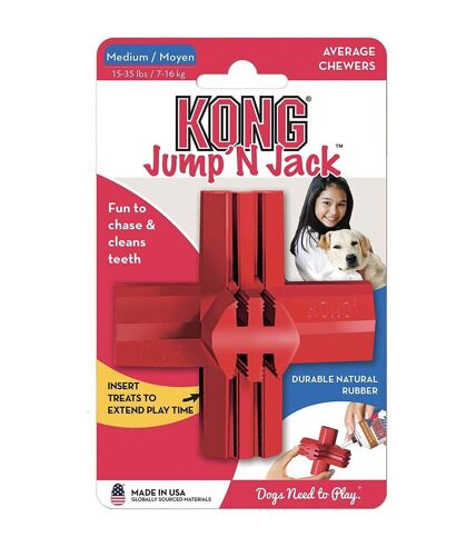 KONG Jump´n Jack Dog Chew Toy (Red) (Medium) - UTTL4963