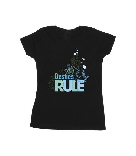 Disney T-shirt en coton Womens/Ladies The Little Mermaid Besties (Noir) - UTBI26400