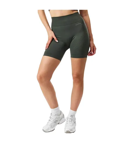 Womens/ladies High Waist Cycling Shorts Khaki USA