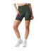 Womens/ladies High Waist Cycling Shorts Khaki USA-1