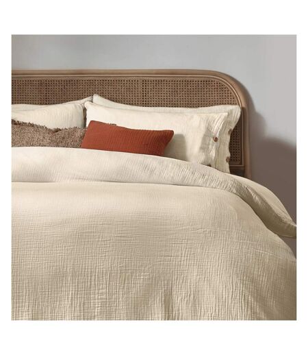 Lark muslin cotton duvet cover set natural Yard