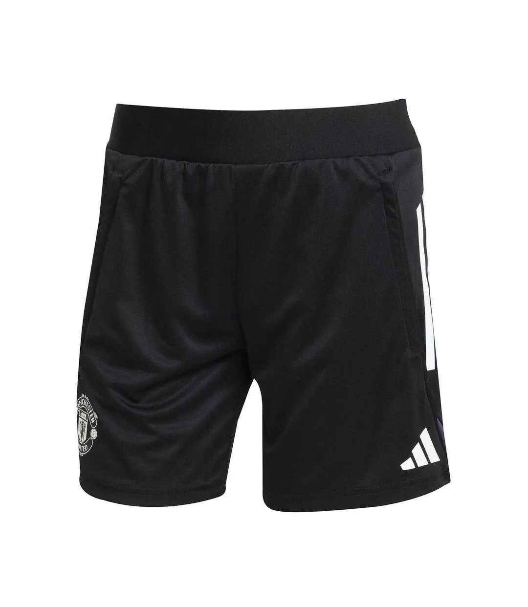 Womens/ladies Manchester United Fc Shorts Black Adidas-2