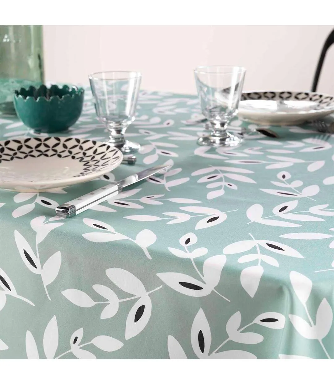 Nappe en Microfibre Bellys 140x240cm Sauge-2