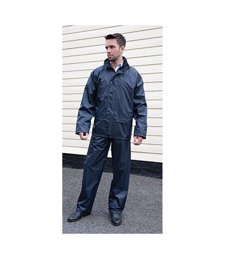 Result Mens Core Rain Suit (Pants And Jacket Set) (Navy Blue)