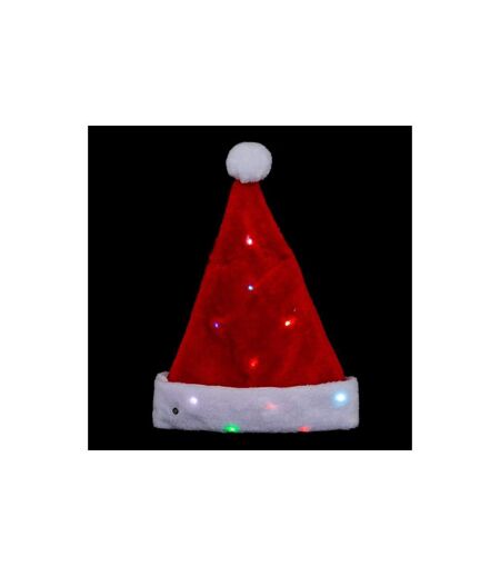 Paris Prix - Chapeau De Noël Adulte led 41cm Rouge