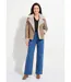 Blouson zippé façon peau lainée-3