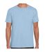 Mens short sleeve soft-style t-shirt light blue Gildan