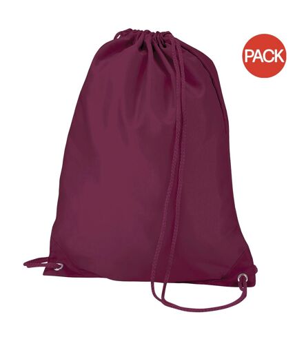 Lot de 2  7 litres taille unique rouge vif Sac de gym Quadra