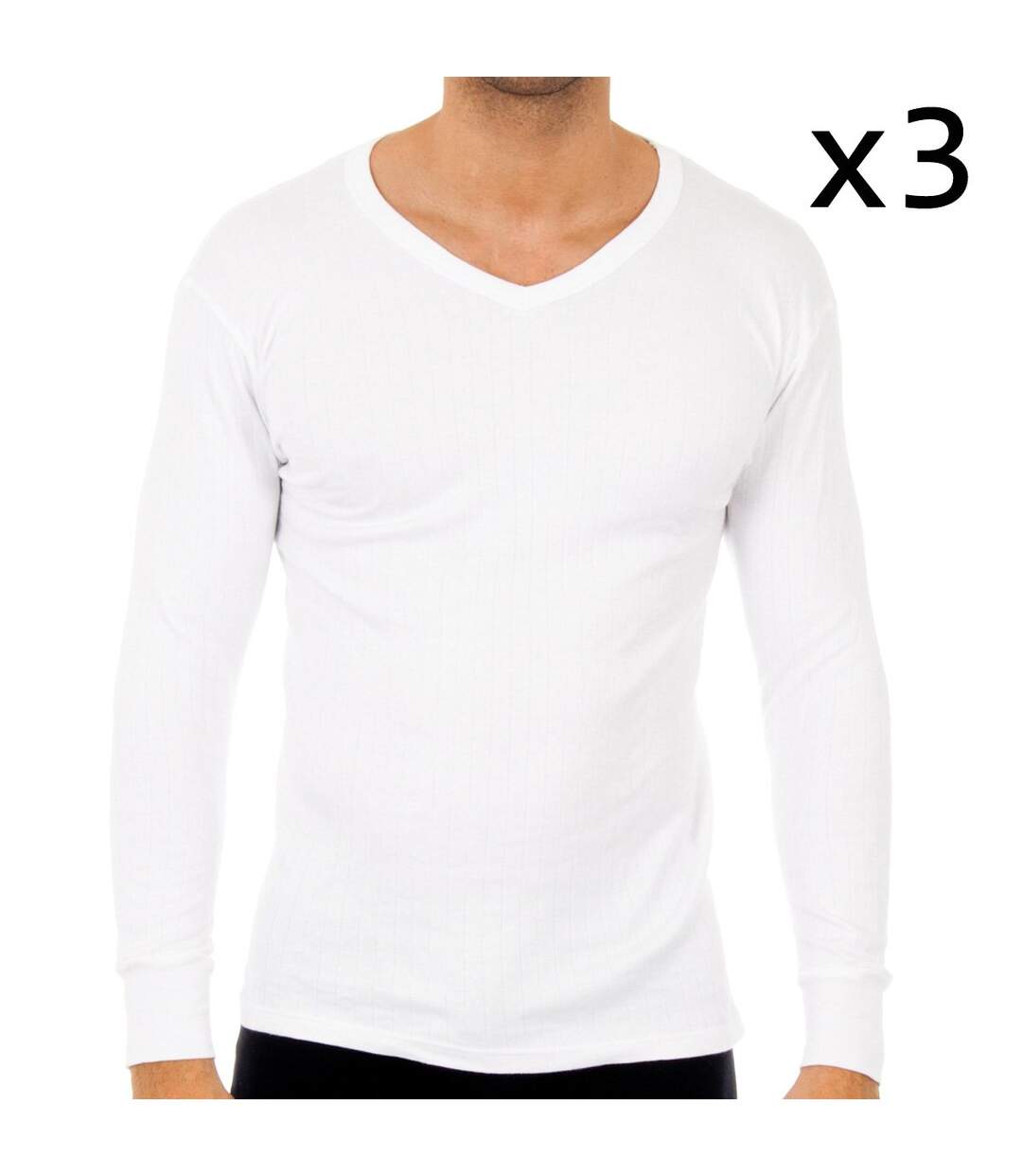 Thermal long sleeve V-neck t-shirt for men 0209