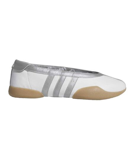 Womens/ladies Taekwondo Mei Leather Shoes Metallic Silver Adidas