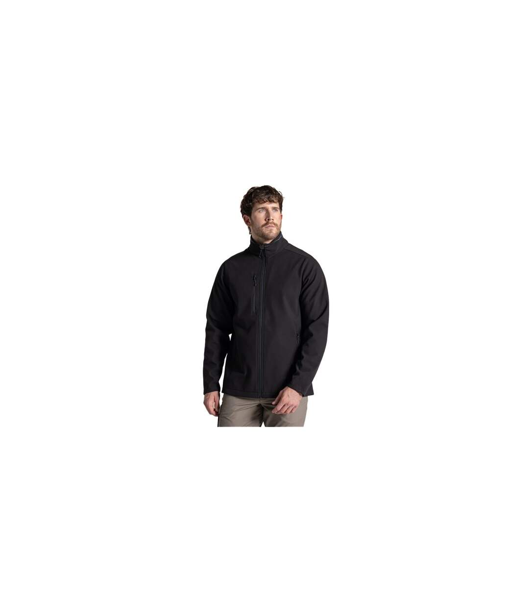 Mens Kiwi 3 Layer Soft Shell Jacket Black Craghoppers Expert-1