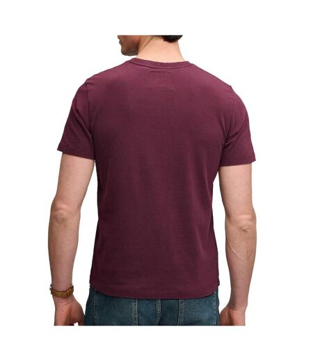 T-Shirt bordeaux/beige homme superdry classic