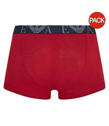 Pack Of 3  Mens Cotton Blend Boxer Shorts  Blue Red White Emporio Armani