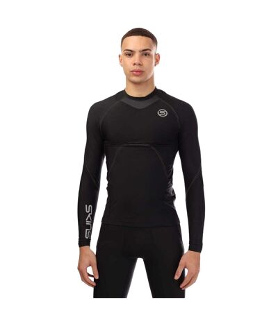 Mens Series-3 Long-sleeved Base Layer Top Black Skins