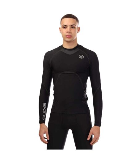 Mens Series-3 Long-sleeved Base Layer Top Black Skins
