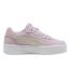 Womens/ladies Court Lally Skye Leather Platform Trainers Rose White Puma-1