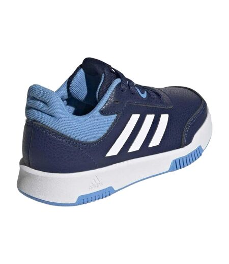 Boys Tensaur 3 Leather Trainers Navy White Adidas