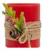 Bougie LED de Noël Branche 12cm Rouge-3