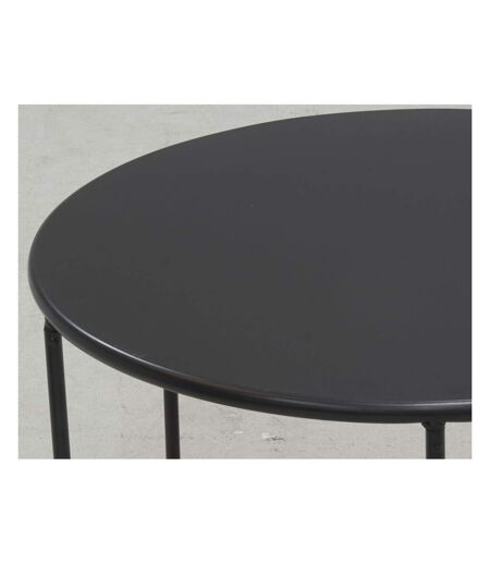 Tables basses en métal teinté noir (Lot de 2)