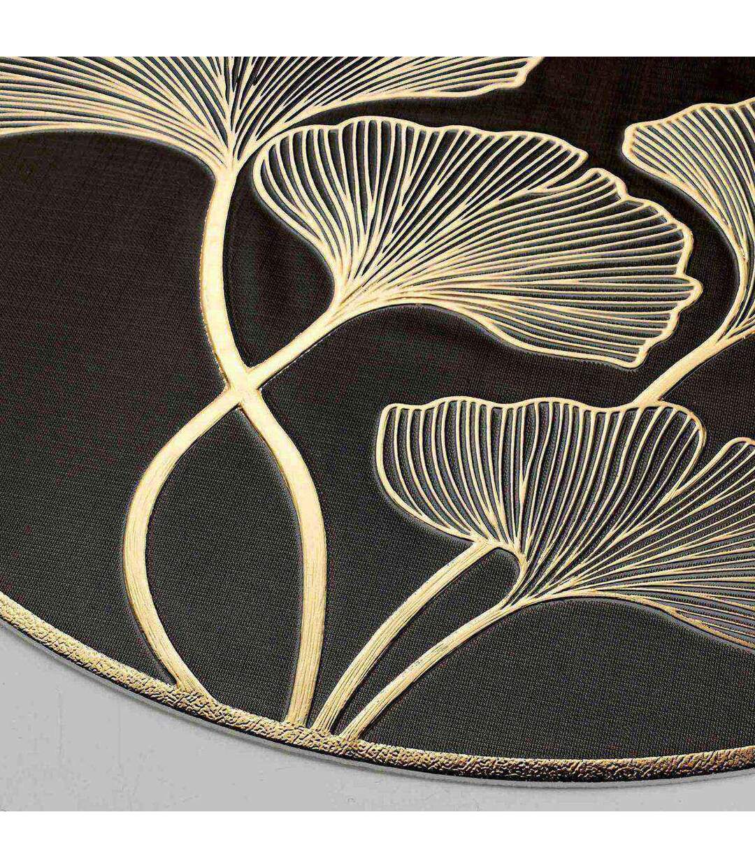 Set de Table en Relief Ginkobello 38cm Noir & Or-2