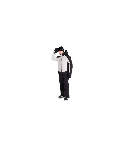 Mens Energy Baffled Baffled Stitching Ski Jacket Black Animal