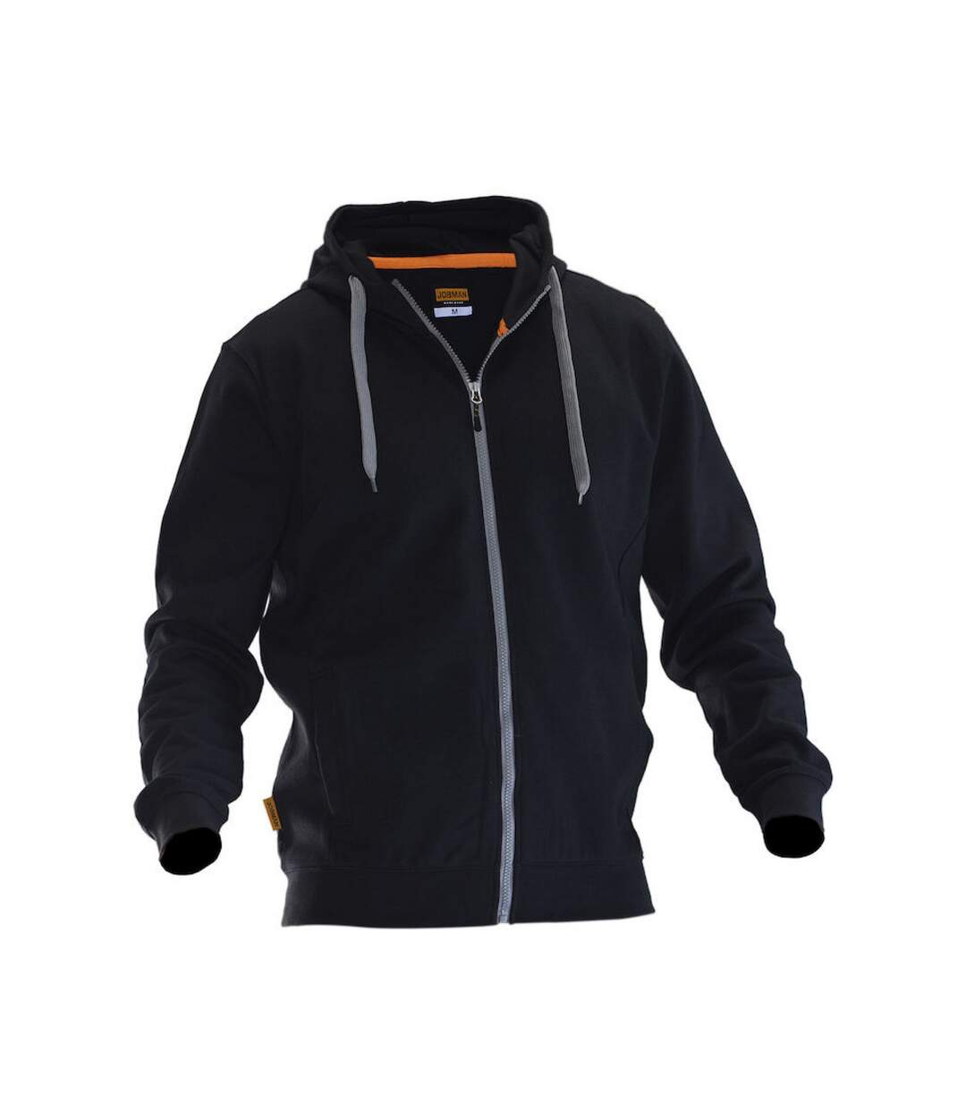 Unisex Adult Full Zip Hoodie Black Jobman-1