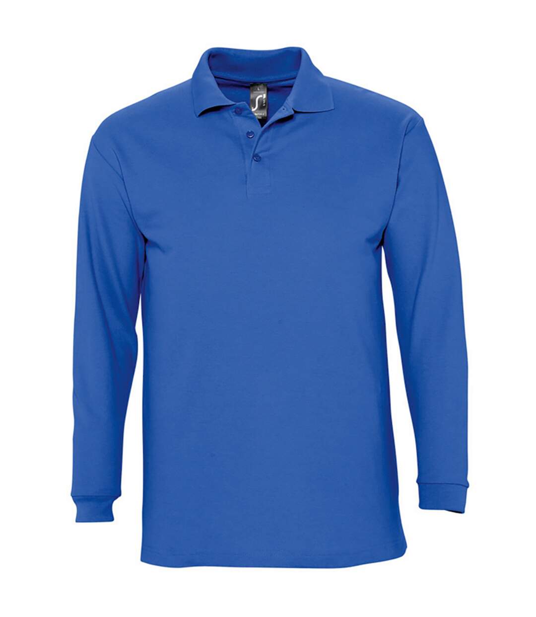 SOLS Mens Winter II Long Sleeve Pique Cotton Polo Shirt (Royal Blue) - UTPC329-1