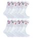 12 paires de chaussettes de sport respirantes en coton pour hommes