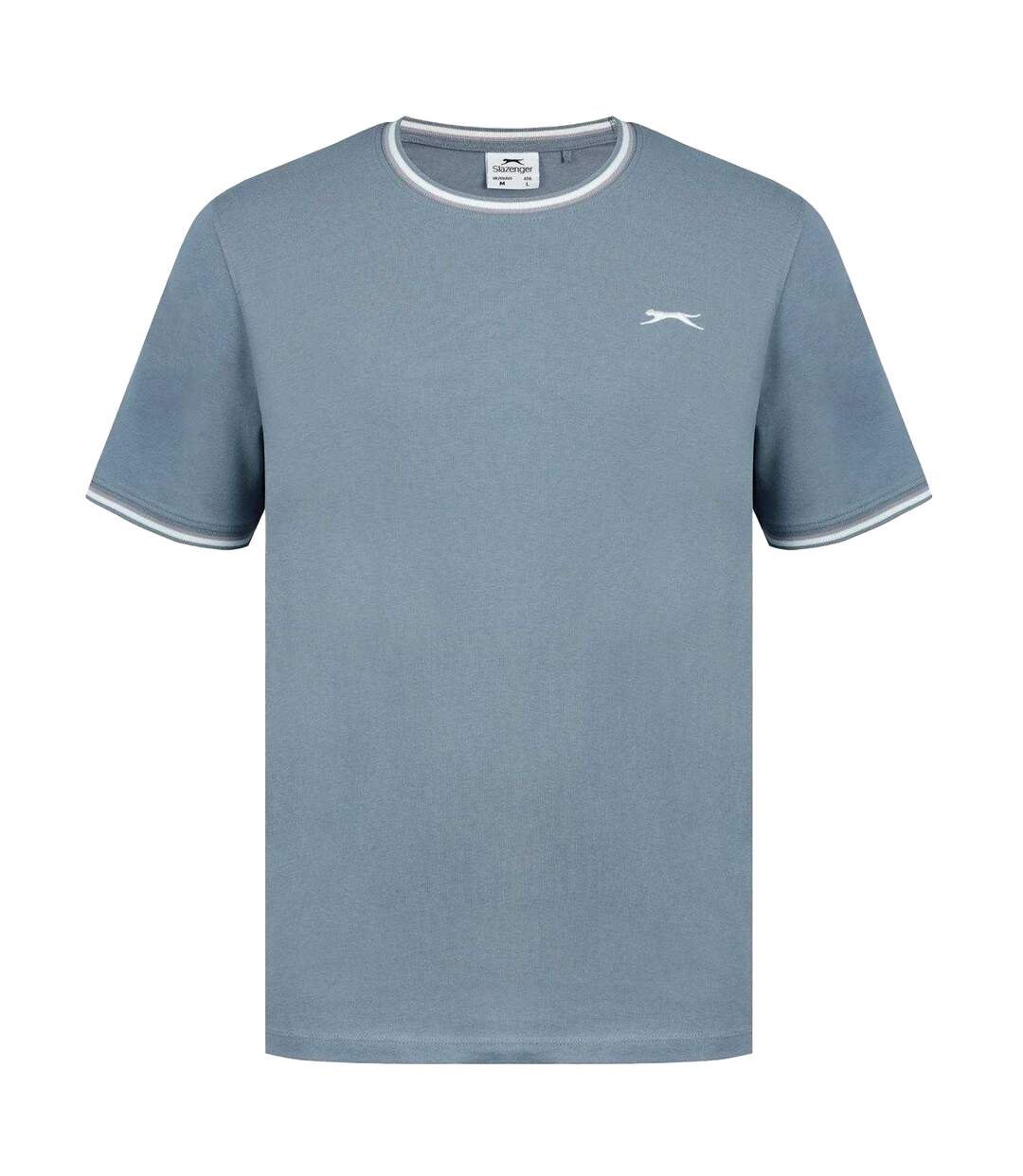 Mens Cotton T-shirt Slate Blue Slazenger-1
