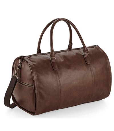 Sac de de voyage aspect cuir - QD880 - MARRON